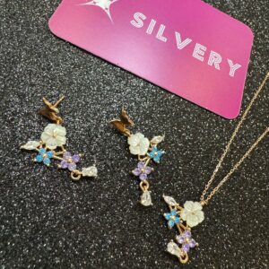 Blossom Spark Silver Jewelry Set