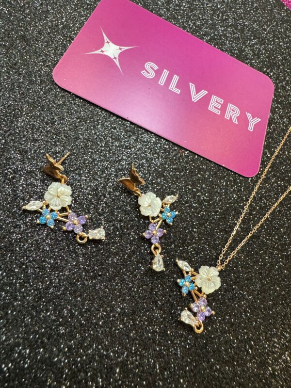 Blossom Spark Silver Jewelry Set
