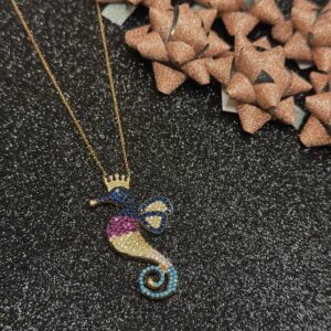 Regal Seahorse Pendant Necklace