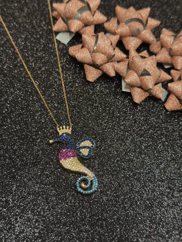 Regal Seahorse Pendant Necklace