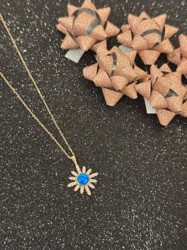 Radiant Sunflower Silver Necklace