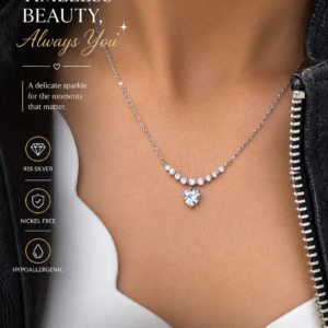 Heart shaped necklace -925 Silver